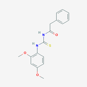 molecular formula C17H18N2O3S B5779346 N-{[(2,4-dimethoxyphenyl)amino]carbonothioyl}-2-phenylacetamide 