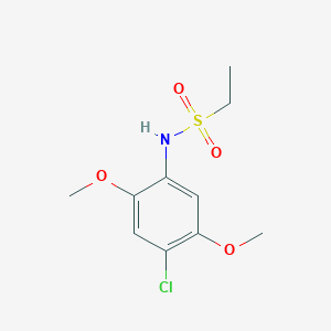 molecular formula C10H14ClNO4S B5779355 N-(4-chloro-2,5-dimethoxyphenyl)ethanesulfonamide 