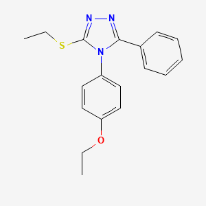 molecular formula C18H19N3OS B5779363 4-(4-ethoxyphenyl)-3-(ethylthio)-5-phenyl-4H-1,2,4-triazole 