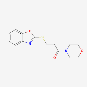 molecular formula C14H16N2O3S B5779365 2-{[3-(4-morpholinyl)-3-oxopropyl]thio}-1,3-benzoxazole 