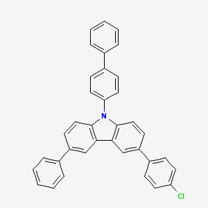 molecular formula C36H24ClN B577938 9-([1,1'-Biphenyl]-4-yl)-3-(4-chlorophenyl)-6-phenyl-9H-carbazole CAS No. 1221238-04-5