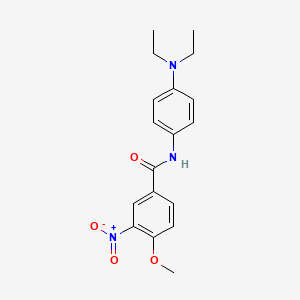 molecular formula C18H21N3O4 B5779381 N-[4-(diethylamino)phenyl]-4-methoxy-3-nitrobenzamide 