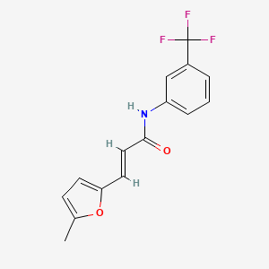 molecular formula C15H12F3NO2 B5779384 3-(5-methyl-2-furyl)-N-[3-(trifluoromethyl)phenyl]acrylamide 