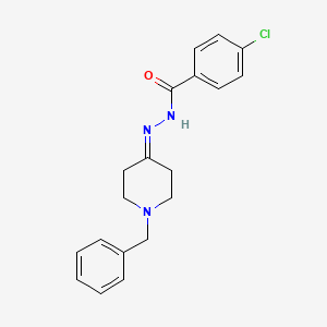 molecular formula C19H20ClN3O B5779403 N'-(1-benzyl-4-piperidinylidene)-4-chlorobenzohydrazide 