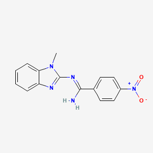 molecular formula C15H13N5O2 B5779409 N-(1-methyl-1H-benzimidazol-2-yl)-4-nitrobenzenecarboximidamide 