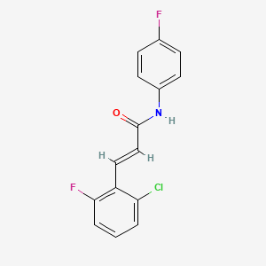 molecular formula C15H10ClF2NO B5779412 3-(2-chloro-6-fluorophenyl)-N-(4-fluorophenyl)acrylamide 