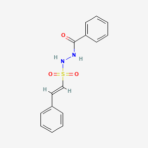 molecular formula C15H14N2O3S B5779424 N'-[(2-phenylvinyl)sulfonyl]benzohydrazide 