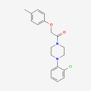 molecular formula C19H21ClN2O2 B5779446 1-(2-chlorophenyl)-4-[(4-methylphenoxy)acetyl]piperazine 