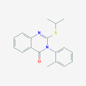 molecular formula C18H18N2OS B5779453 2-(isopropylthio)-3-(2-methylphenyl)-4(3H)-quinazolinone 