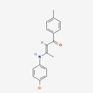 molecular formula C17H16BrNO B5779458 3-[(4-bromophenyl)amino]-1-(4-methylphenyl)-2-buten-1-one 