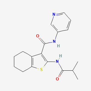 molecular formula C18H21N3O2S B5779477 2-(isobutyrylamino)-N-3-pyridinyl-4,5,6,7-tetrahydro-1-benzothiophene-3-carboxamide 
