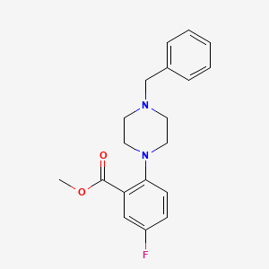 molecular formula C19H21FN2O2 B577949 Methyl 2-(4-Benzylpiperazino)-5-fluorobenzoate CAS No. 1256633-30-3