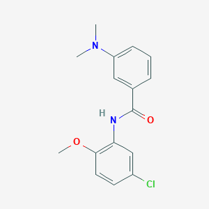 molecular formula C16H17ClN2O2 B5779492 N-(5-chloro-2-methoxyphenyl)-3-(dimethylamino)benzamide 