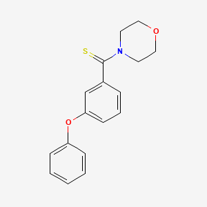molecular formula C17H17NO2S B5779510 4-[(3-phenoxyphenyl)carbonothioyl]morpholine 