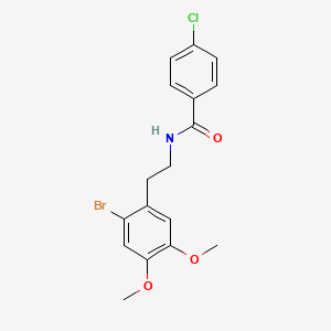 molecular formula C17H17BrClNO3 B5779516 N-[2-(2-bromo-4,5-dimethoxyphenyl)ethyl]-4-chlorobenzamide 