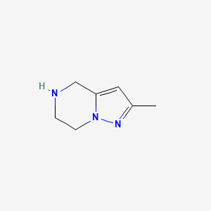 molecular formula C7H11N3 B577952 2-Methyl-4,5,6,7-tetrahydropyrazolo[1,5-a]pyrazine CAS No. 1209273-29-9