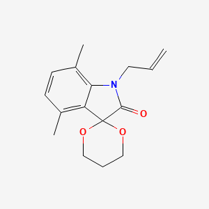 molecular formula C16H19NO3 B5779528 1'-allyl-4',7'-dimethylspiro[1,3-dioxane-2,3'-indol]-2'(1'H)-one 