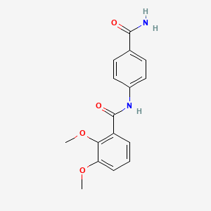 molecular formula C16H16N2O4 B5779536 N-[4-(aminocarbonyl)phenyl]-2,3-dimethoxybenzamide 