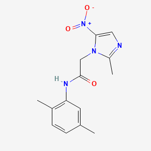 molecular formula C14H16N4O3 B5779551 N-(2,5-dimethylphenyl)-2-(2-methyl-5-nitro-1H-imidazol-1-yl)acetamide 