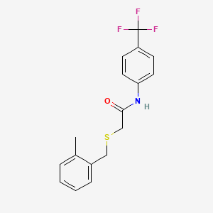 molecular formula C17H16F3NOS B5779567 2-[(2-methylbenzyl)thio]-N-[4-(trifluoromethyl)phenyl]acetamide 