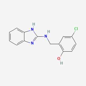 molecular formula C14H12ClN3O B5779572 2-[(1H-benzimidazol-2-ylamino)methyl]-4-chlorophenol 