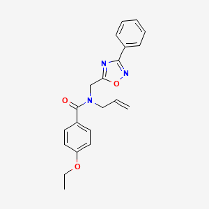 molecular formula C21H21N3O3 B5779585 N-allyl-4-ethoxy-N-[(3-phenyl-1,2,4-oxadiazol-5-yl)methyl]benzamide 