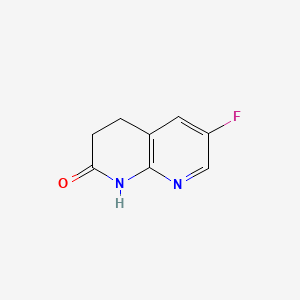 molecular formula C8H7FN2O B577959 6-氟-3,4-二氢-1,8-萘啶-2(1H)-酮 CAS No. 1222533-77-8