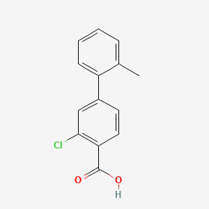 molecular formula C14H11ClO2 B577961 2-Chloro-4-(2-methylphenyl)benzoic acid CAS No. 1238634-51-9