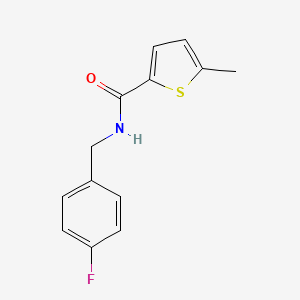 molecular formula C13H12FNOS B5779622 N-(4-fluorobenzyl)-5-methyl-2-thiophenecarboxamide 