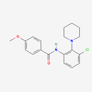 N-[3-chloro-2-(1-piperidinyl)phenyl]-4-methoxybenzamide
