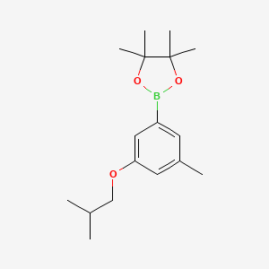 molecular formula C17H27BO3 B577964 2-(3-异丁氧基-5-甲基苯基)-4,4,5,5-四甲基-1,3,2-二恶杂硼环烷 CAS No. 1218789-78-6