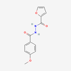 molecular formula C13H12N2O4 B5779642 N'-(4-methoxybenzoyl)-2-furohydrazide 