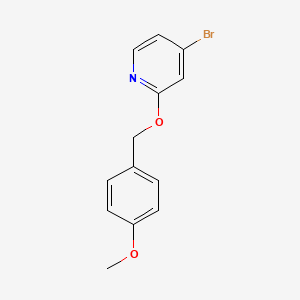 molecular formula C13H12BrNO2 B577967 4-溴-2-((4-甲氧基苄基)氧基)吡啶 CAS No. 1240620-32-9
