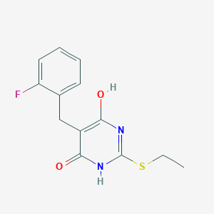 molecular formula C13H13FN2O2S B5779706 2-(ethylthio)-5-(2-fluorobenzyl)-6-hydroxy-4(3H)-pyrimidinone 