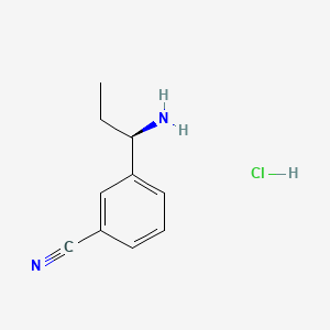 molecular formula C10H13ClN2 B577971 (R)-3-(1-氨基丙基)苯甲腈盐酸盐 CAS No. 1253792-93-6