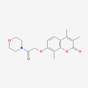 molecular formula C18H21NO5 B5779712 3,4,8-trimethyl-7-[2-(4-morpholinyl)-2-oxoethoxy]-2H-chromen-2-one 