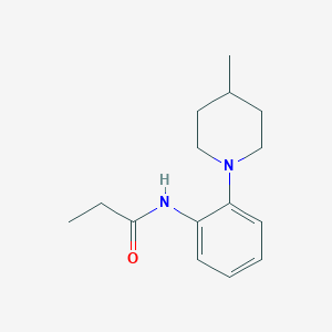 molecular formula C15H22N2O B5779717 N-[2-(4-methyl-1-piperidinyl)phenyl]propanamide 