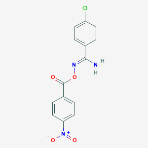 molecular formula C14H10ClN3O4 B5779735 4-chloro-N'-[(4-nitrobenzoyl)oxy]benzenecarboximidamide 