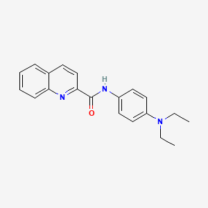 N-[4-(diethylamino)phenyl]-2-quinolinecarboxamide