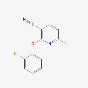 molecular formula C14H11BrN2O B5779760 2-(2-bromophenoxy)-4,6-dimethylnicotinonitrile CAS No. 693228-64-7