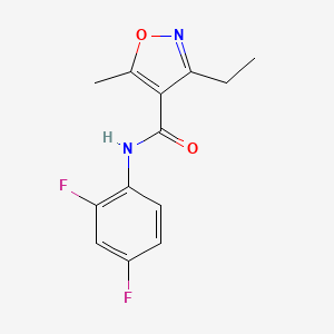 molecular formula C13H12F2N2O2 B5779762 N-(2,4-difluorophenyl)-3-ethyl-5-methyl-4-isoxazolecarboxamide 