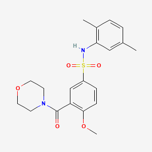 molecular formula C20H24N2O5S B5779769 N-(2,5-dimethylphenyl)-4-methoxy-3-(4-morpholinylcarbonyl)benzenesulfonamide 