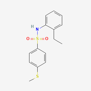 molecular formula C15H17NO2S2 B5779777 N-(2-ethylphenyl)-4-(methylthio)benzenesulfonamide 