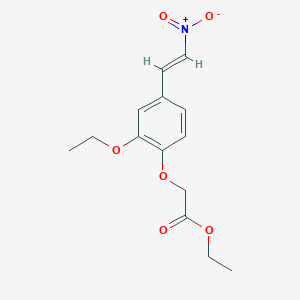 molecular formula C14H17NO6 B5779779 ethyl [2-ethoxy-4-(2-nitrovinyl)phenoxy]acetate 