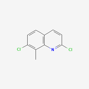 molecular formula C10H7Cl2N B577978 2,7-二氯-8-甲基喹啉 CAS No. 1215205-97-2