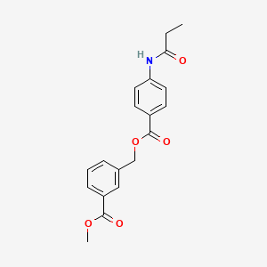 molecular formula C19H19NO5 B5779798 methyl 3-({[4-(propionylamino)benzoyl]oxy}methyl)benzoate 