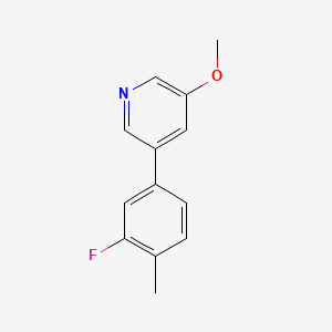 molecular formula C13H12FNO B577980 3-(3-氟-4-甲基苯基)-5-甲氧基吡啶 CAS No. 1373233-14-7