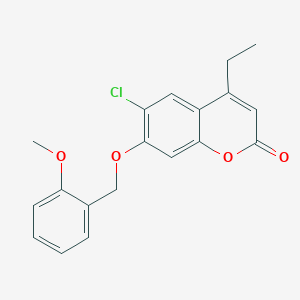 molecular formula C19H17ClO4 B5779804 6-chloro-4-ethyl-7-[(2-methoxybenzyl)oxy]-2H-chromen-2-one 