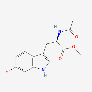 molecular formula C14H15FN2O3 B577981 (R)-N-Acetyl-6-fluoro-trp-ome CAS No. 1234842-62-6