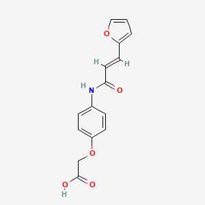 molecular formula C15H13NO5 B5779824 (4-{[3-(2-furyl)acryloyl]amino}phenoxy)acetic acid 